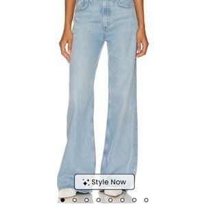 Citizens Of Humanity Blue Flare Wide Leg Jeans